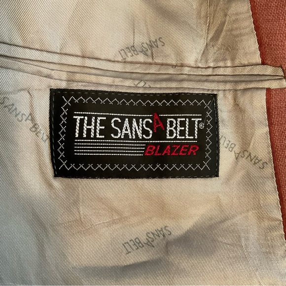 Vintage Pale Red Christmas Sport Coat 40 42 - Picture 3 of 4